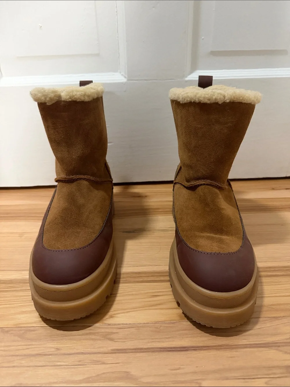 Scotch & Soda Tan Water Repellent Shearling-Lined Winter Boots